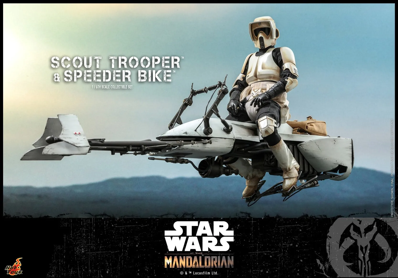 Hot Toys - TMS017 - The Mandalorian - 1/6th scale Scout Trooper and Speeder Bike Collectible Set