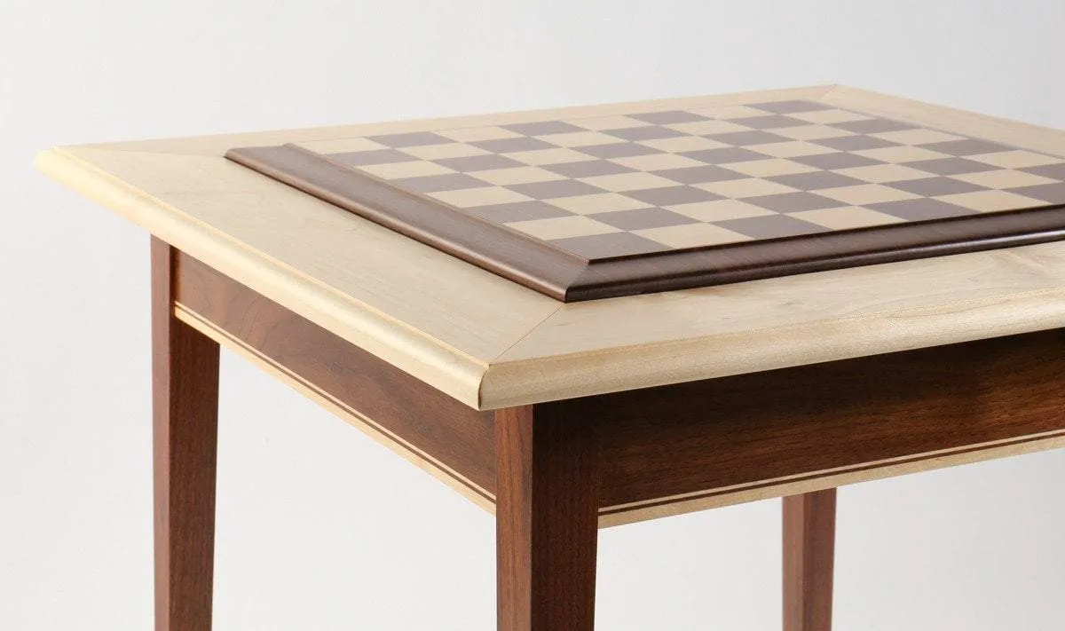 JLP Walnut Maple Premium Hardwood Chess Table