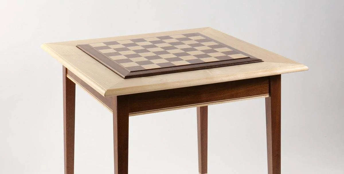 JLP Walnut Maple Premium Hardwood Chess Table