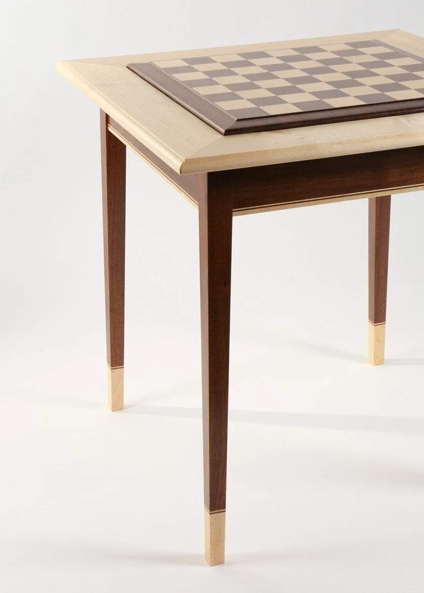 JLP Walnut Maple Premium Hardwood Chess Table