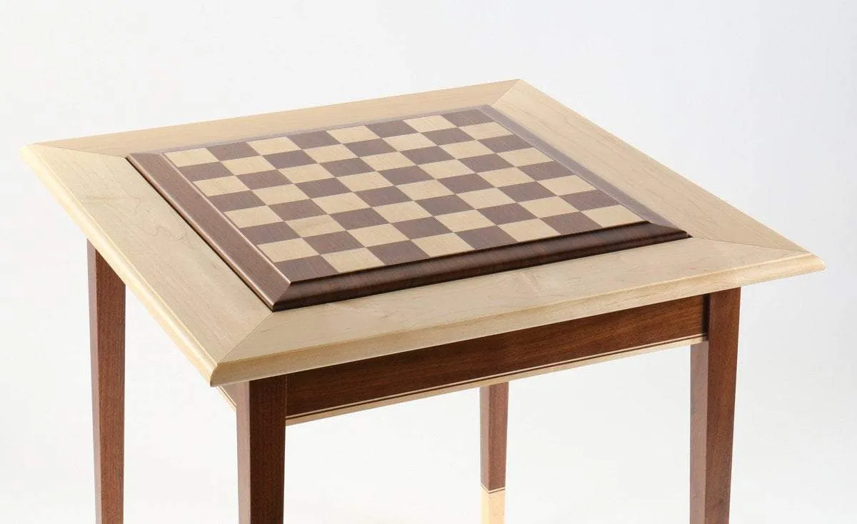 JLP Walnut Maple Premium Hardwood Chess Table