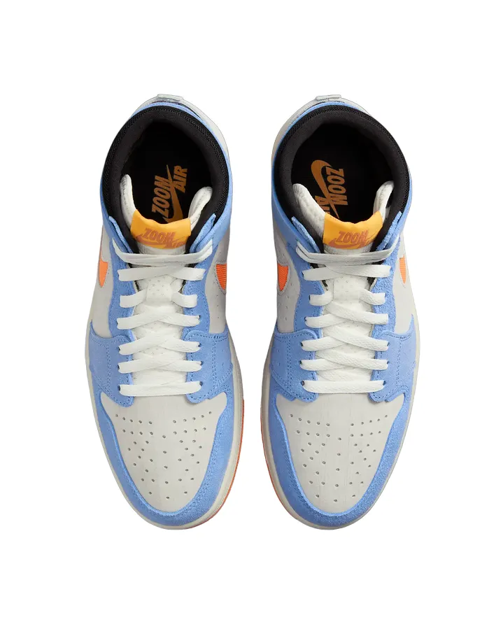 Jordan scarpa sneakers da uomo Jordan Air 1 Zoom CMFT 2 DV1307-184 sabbia azzurro argento arancio