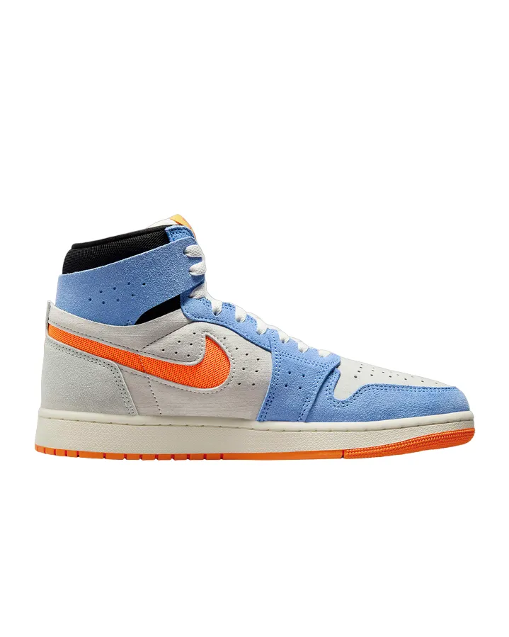 Jordan scarpa sneakers da uomo Jordan Air 1 Zoom CMFT 2 DV1307-184 sabbia azzurro argento arancio