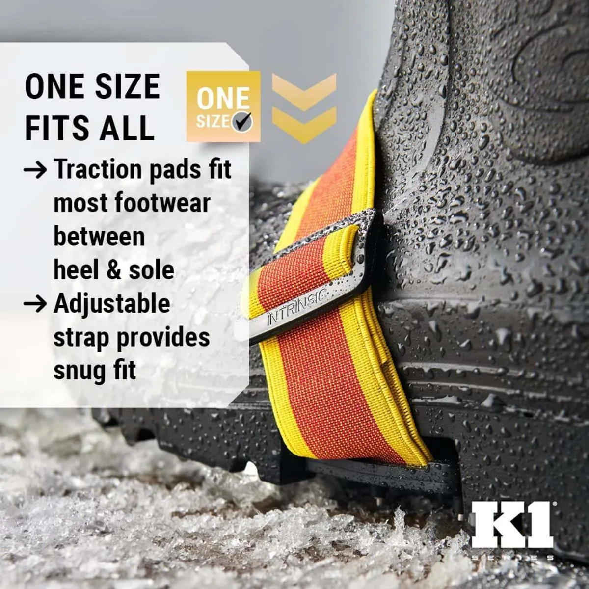 K1 Ice Cleats Original Mid-Sole Ice Cleats High-Profile Intrinsic - Hi-Vis