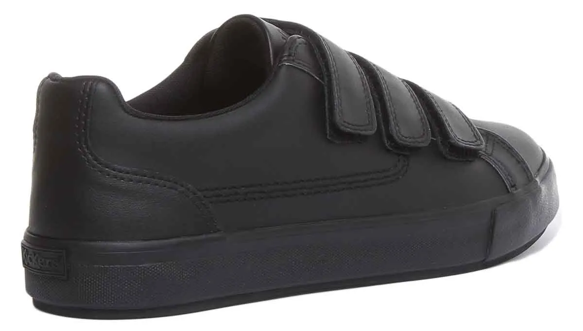 Kickers Tovni Trip Velcro Strap In Black in Adults UK Size 6.5 - 12