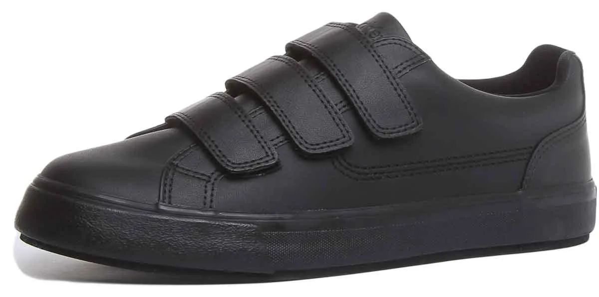 Kickers Tovni Trip Velcro Strap In Black in Adults UK Size 6.5 - 12