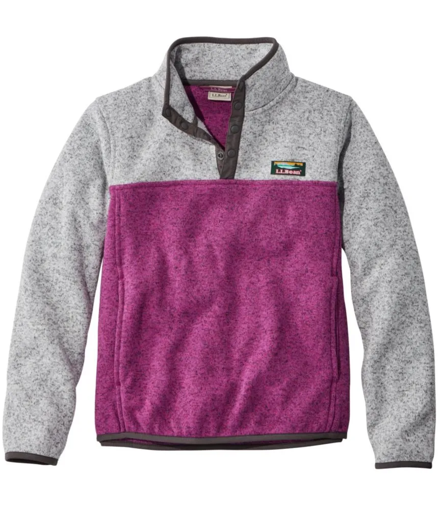 Kids' L.L.Bean Sweater Fleece Pullover, Colorblock