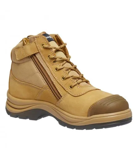 KingGee Mens Tradie Zip/LaceSteel Cap Boot