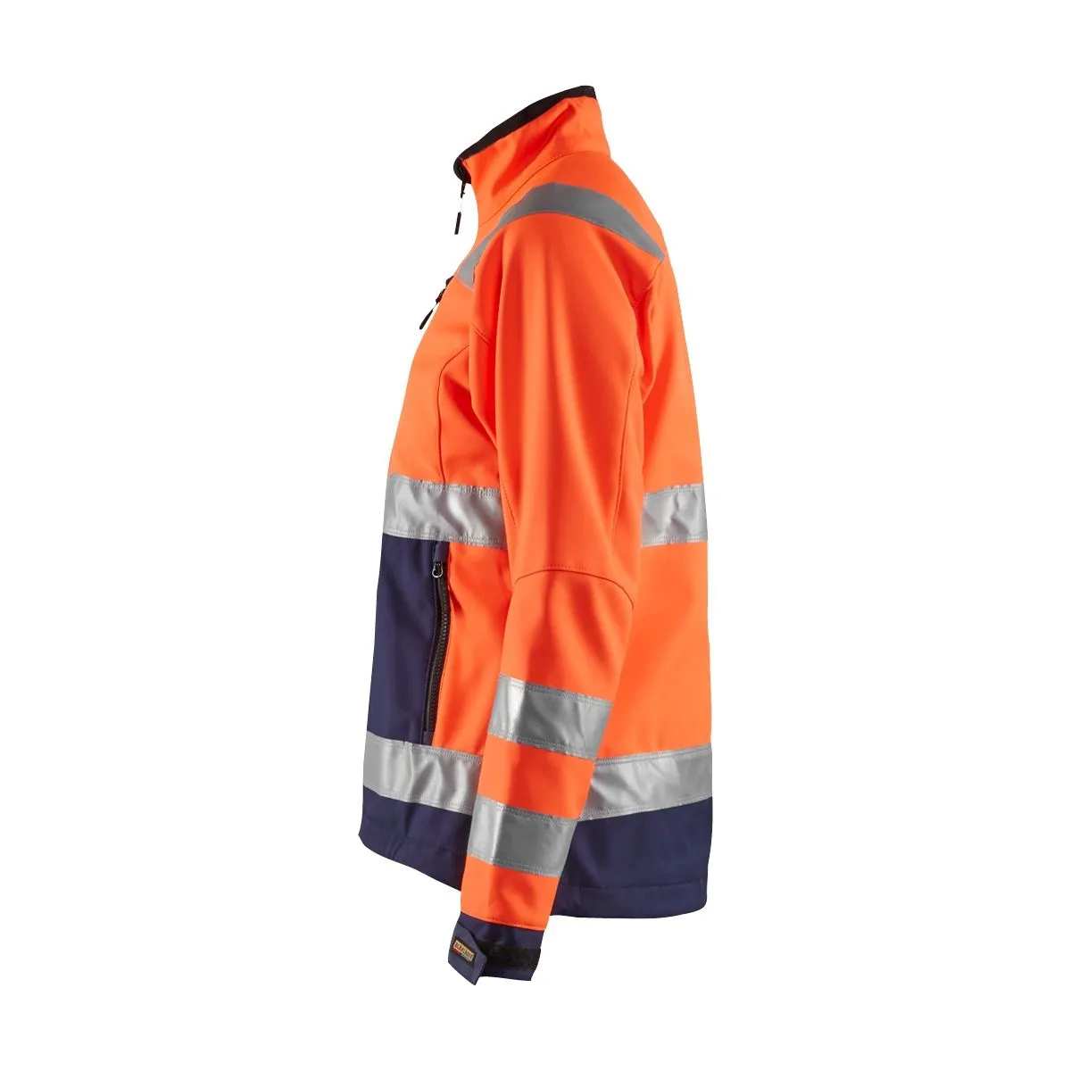 Ladies&#x20;High&#x20;Vis&#x20;Softshell&#x20;Jacket&#x20;4902&#x20;High&#x20;Vis&#x20;Geel&#x2F;Marineblauw&#x20;-&#x20;Bl&#xE5;kl&#xE4;der