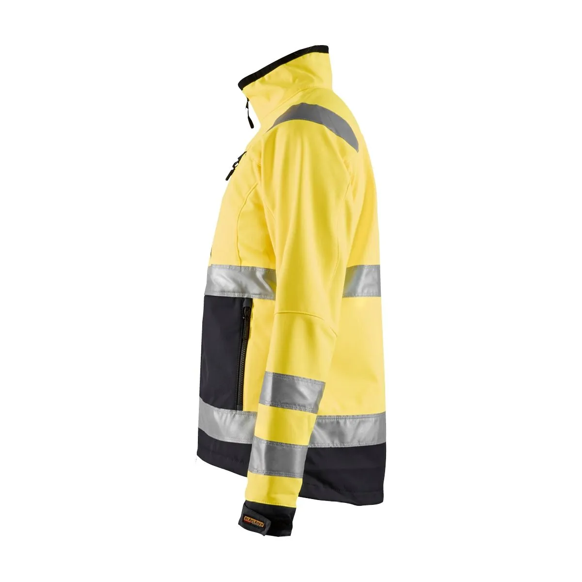 Ladies&#x20;High&#x20;Vis&#x20;Softshell&#x20;Jacket&#x20;4902&#x20;High&#x20;Vis&#x20;Geel&#x2F;Marineblauw&#x20;-&#x20;Bl&#xE5;kl&#xE4;der