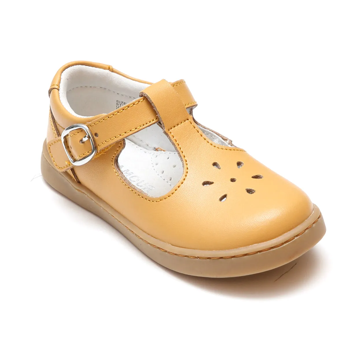 L'Amour Chelsea Classic Leather T-Strap Mary Janes