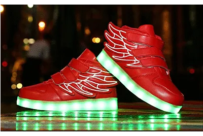 Led Shoes With Flying Straps For Kids - Red  | Kids Led Light Shoes  | Led Light Shoes For Girls & Boys