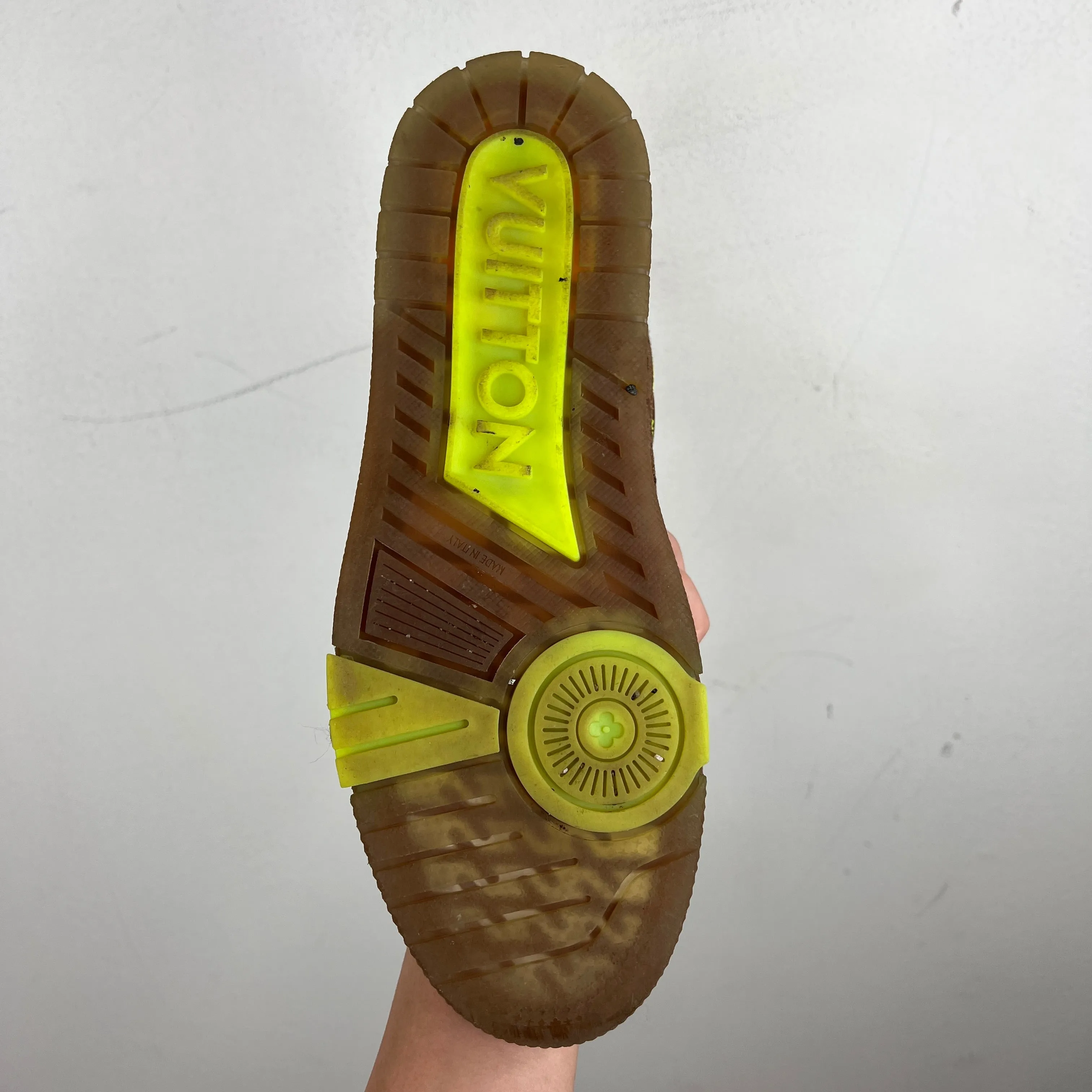 Louis Vuitton Brown/Neon Green Low Trainers