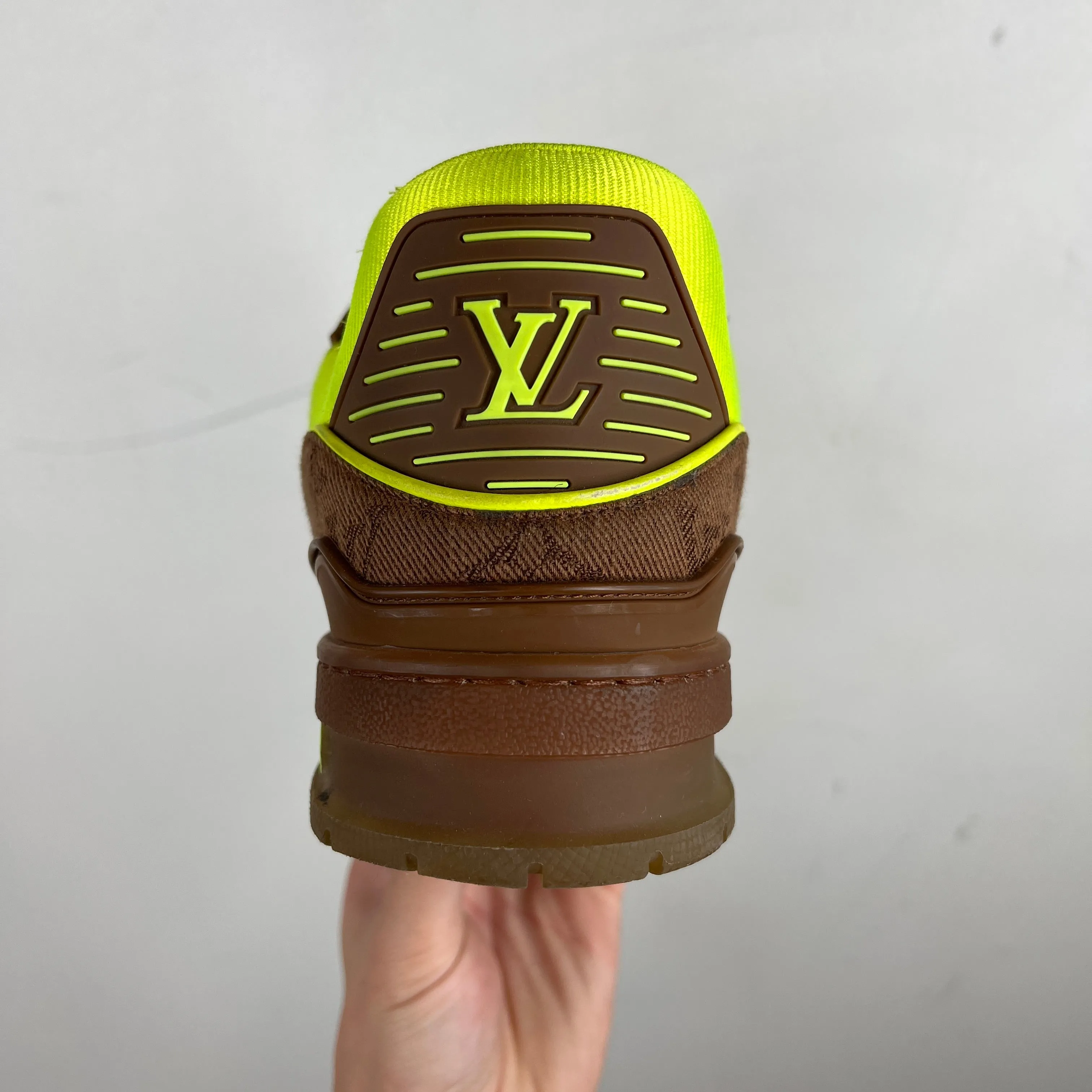 Louis Vuitton Brown/Neon Green Low Trainers