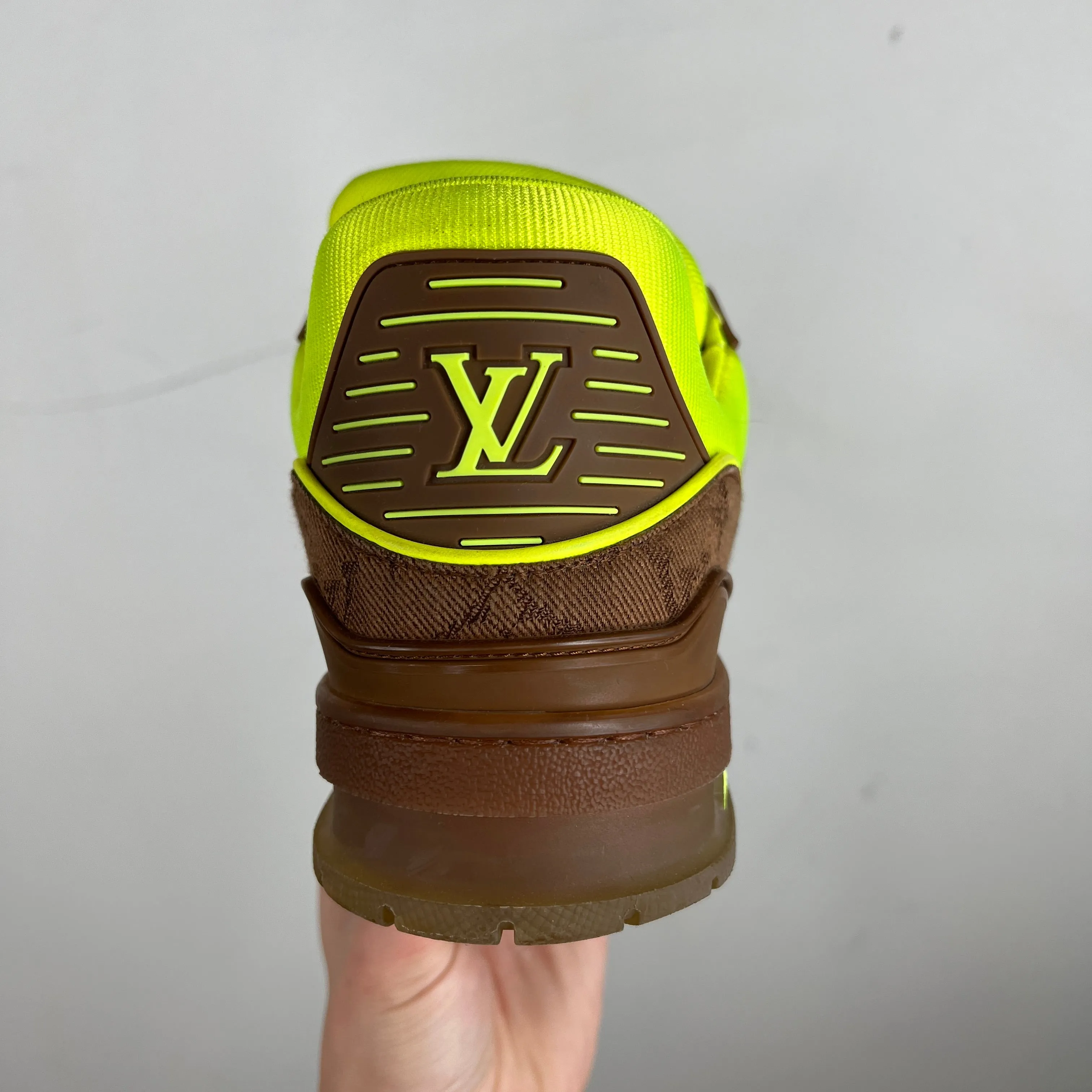 Louis Vuitton Brown/Neon Green Low Trainers