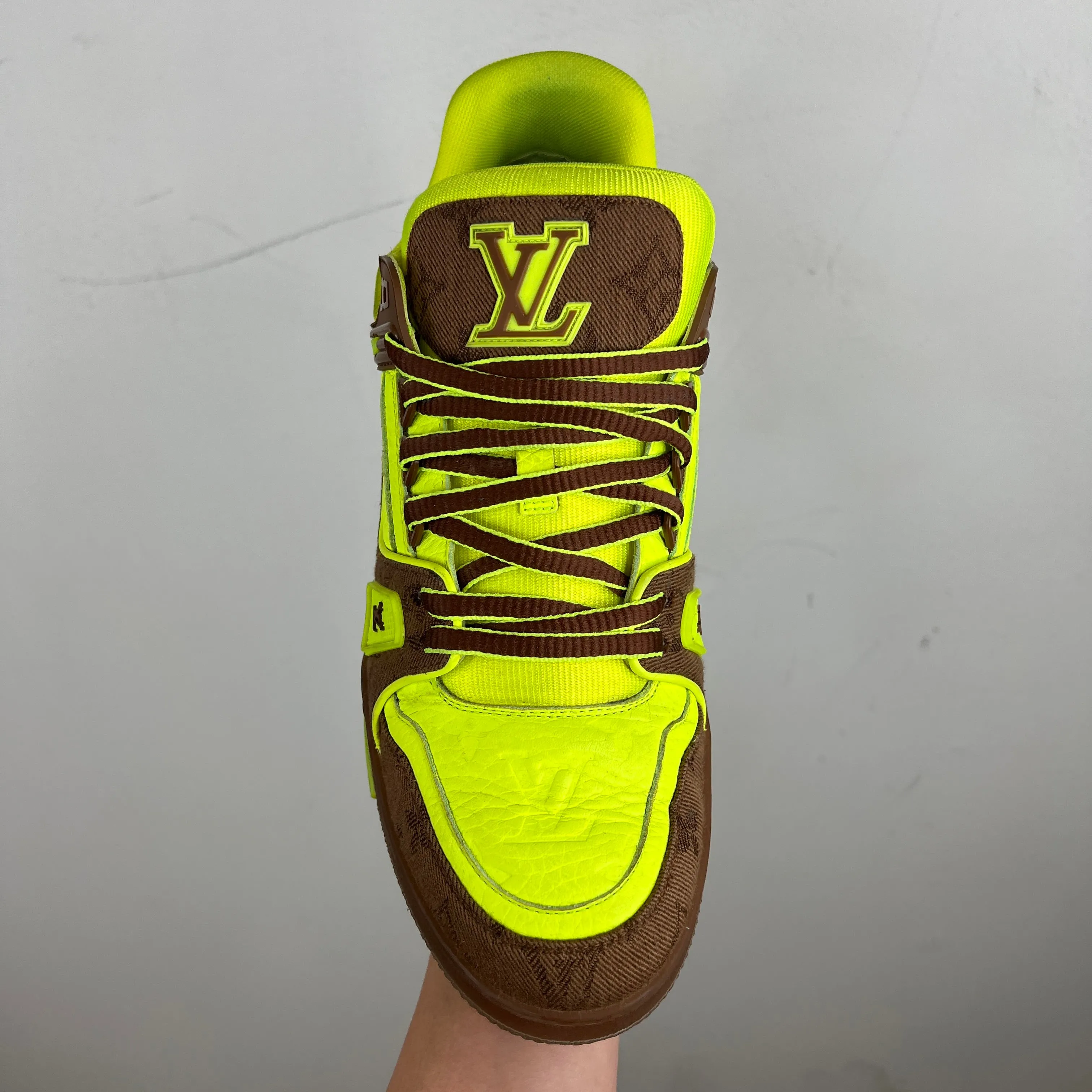 Louis Vuitton Brown/Neon Green Low Trainers