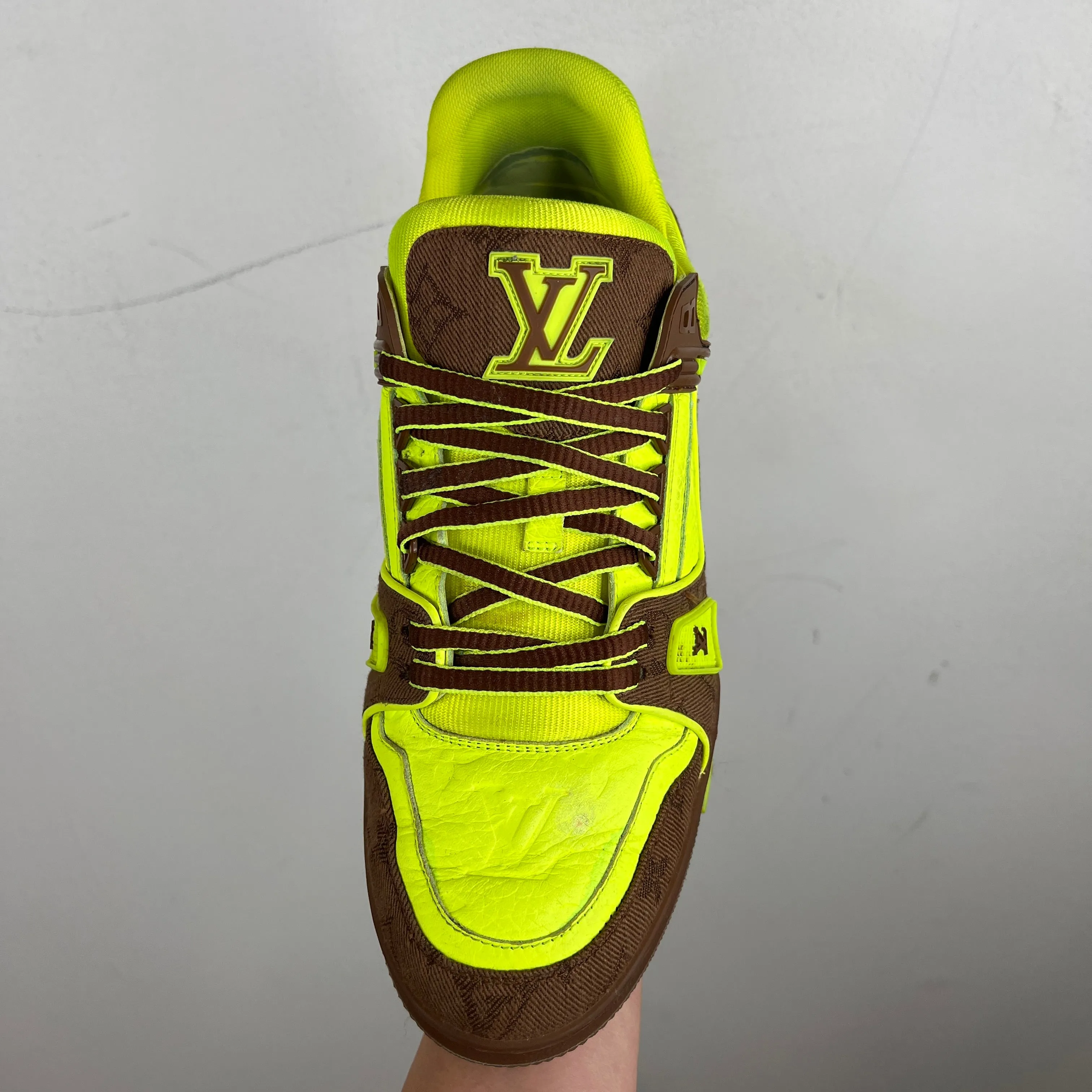 Louis Vuitton Brown/Neon Green Low Trainers