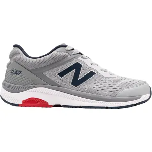 Men's New Balance MW847LG4 Walking Shoe Silver Mink/Gunmetal Synthetic