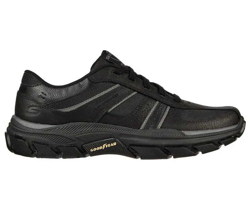 Men's Relaxed Fit Skechers 204330 Respected Edgemere Good Year Walking Trainers - Black