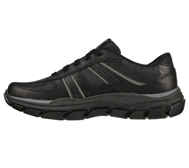 Men's Relaxed Fit Skechers 204330 Respected Edgemere Good Year Walking Trainers - Black