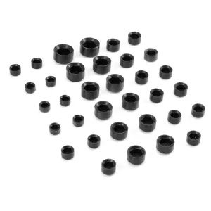 Motorcycle and Bicycle SoffCapz Black Hexagon Socket Bolt and Nut Protection Cover Caps