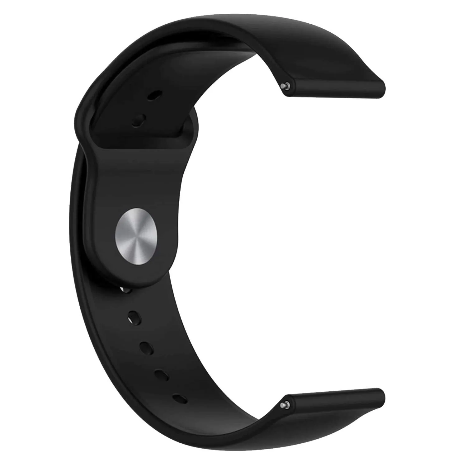 Nioxik Soft Silicone Strap for Compatible with Goqii Smart Vital Fitness Spo2 Smart Watch Sports Band Only [Not for Any Other Models] (Black)