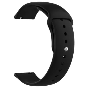 Nioxik Soft Silicone Strap for Compatible with Goqii Smart Vital Fitness Spo2 Smart Watch Sports Band Only [Not for Any Other Models] (Black)