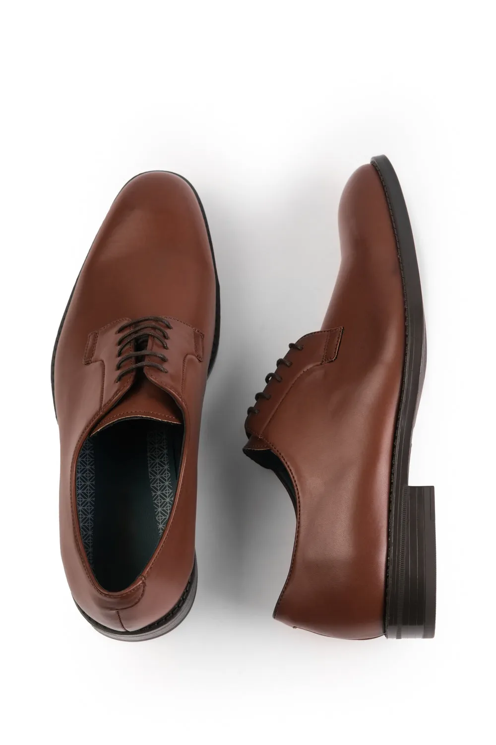 NOAH LACE UP DERBY FORMAL DRESS WORK SHOES IN BROWN