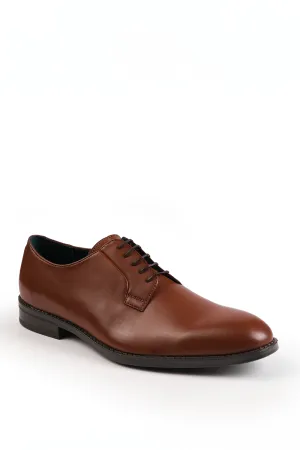 NOAH LACE UP DERBY FORMAL DRESS WORK SHOES IN BROWN