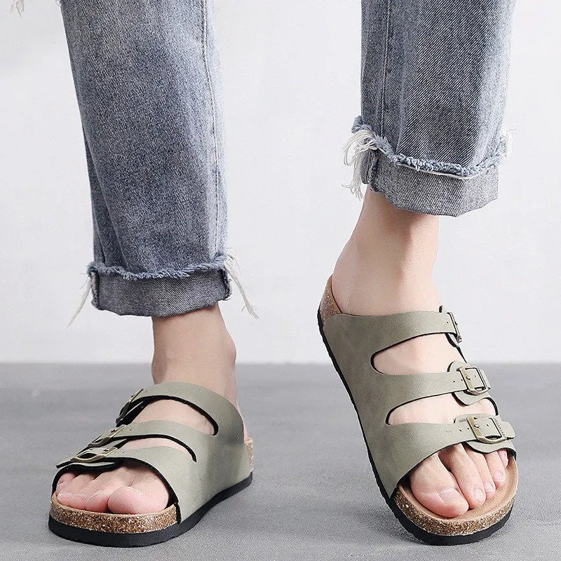 OCW Women Suede Walking Orthopedic Sandals Light Flat Summer