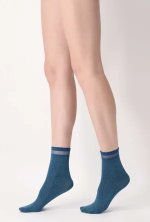 Oroblu Polka Dot Point Crew Socks