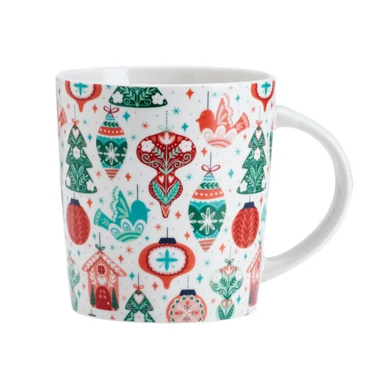 Pfaltzgraff Holiday 18Oz Mug  Multi Ornaments