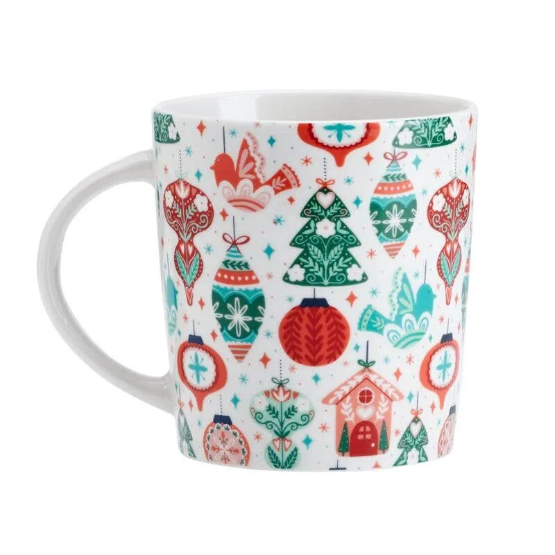 Pfaltzgraff Holiday 18Oz Mug  Multi Ornaments