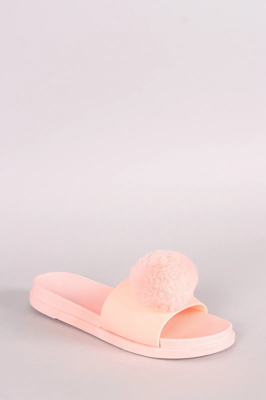 Pom Pom Jelly Slide Sandal