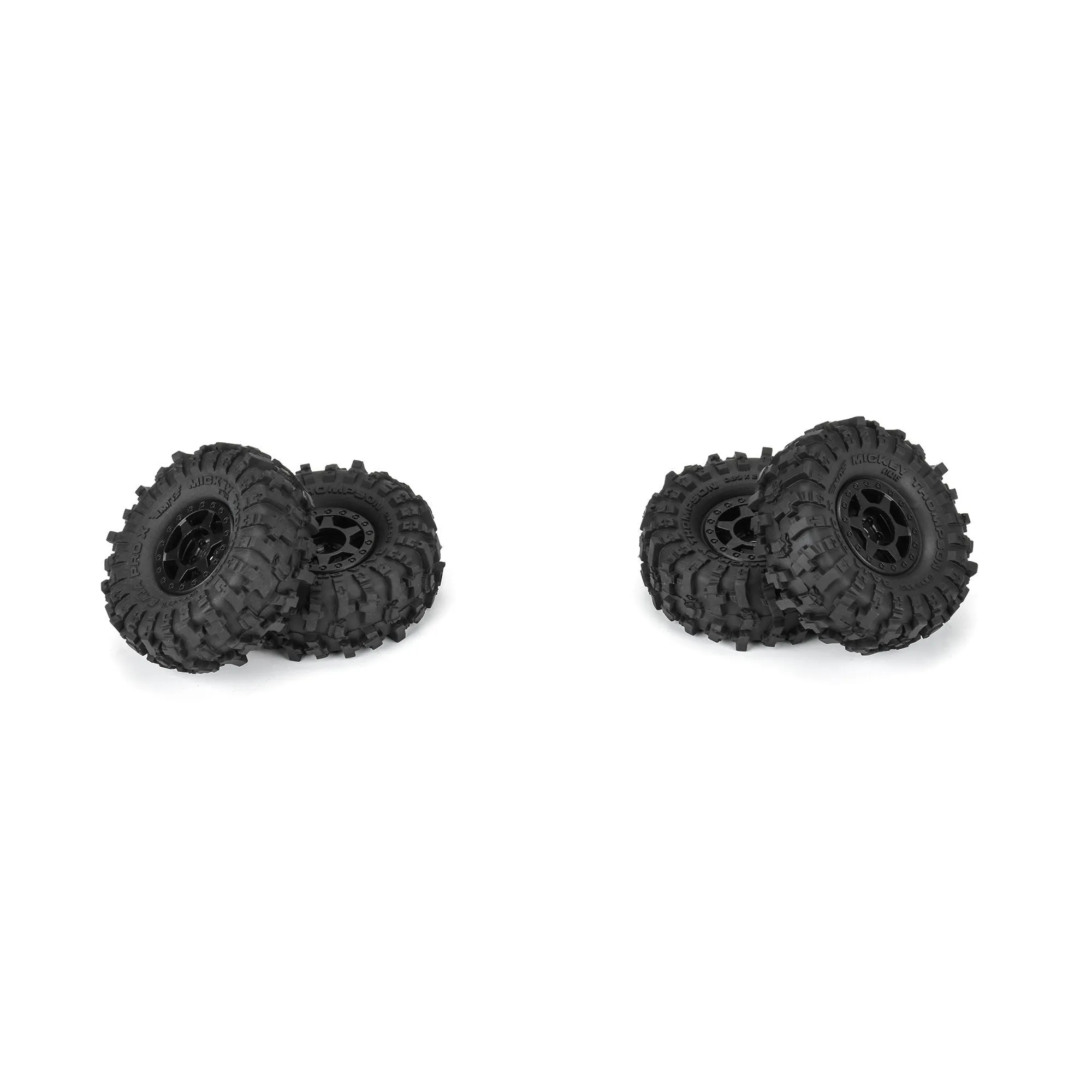 Pro-Line 1/24 Mickey Thompson Baja Pro X F/R 1.0" MTD 7mm Black Holcomb (4) 10215-10 | PRO1021510