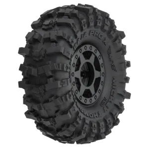 Pro-Line 1/24 Mickey Thompson Baja Pro X F/R 1.0" MTD 7mm Black Holcomb (4) 10215-10 | PRO1021510