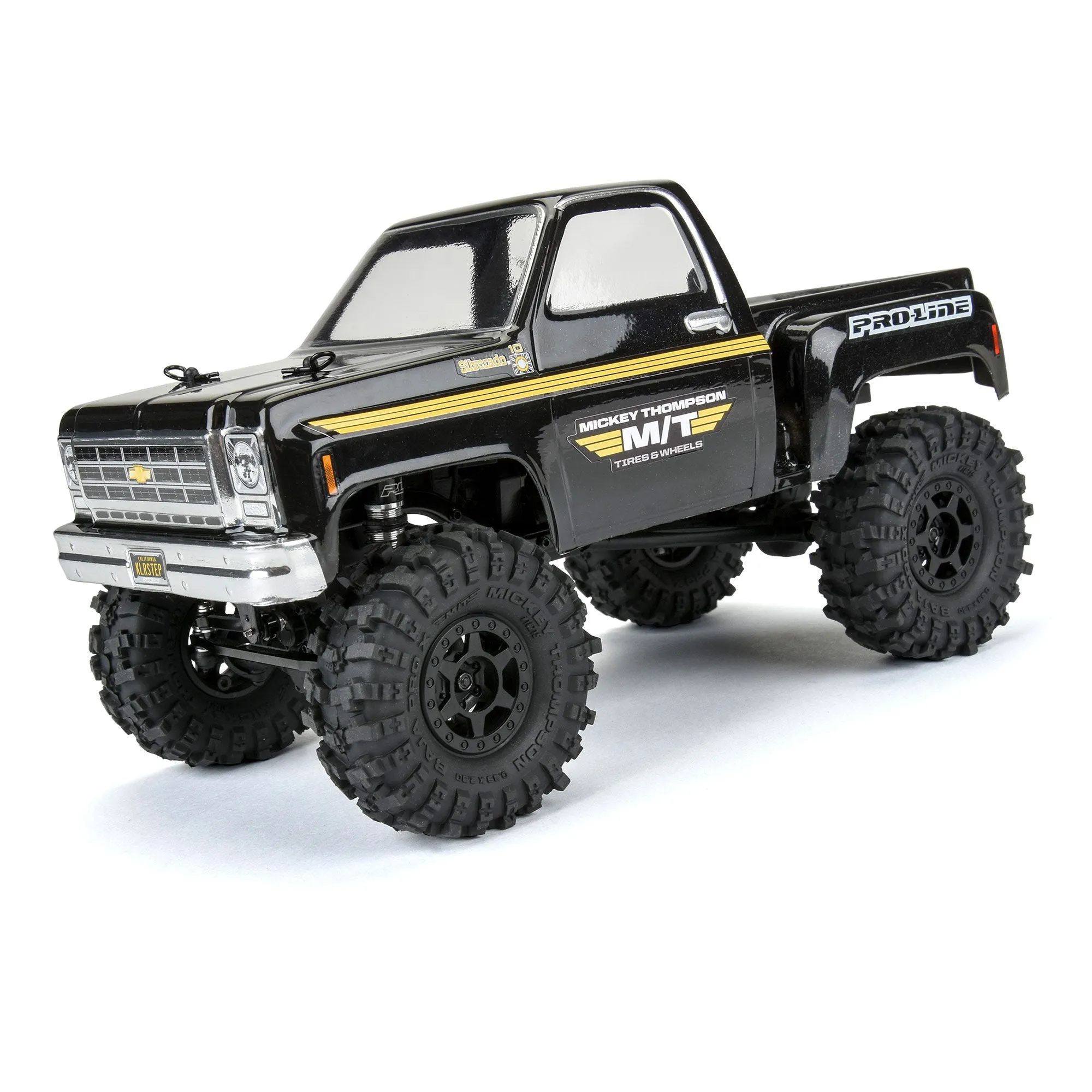 Pro-Line 1/24 Mickey Thompson Baja Pro X F/R 1.0" MTD 7mm Black Holcomb (4) 10215-10 | PRO1021510