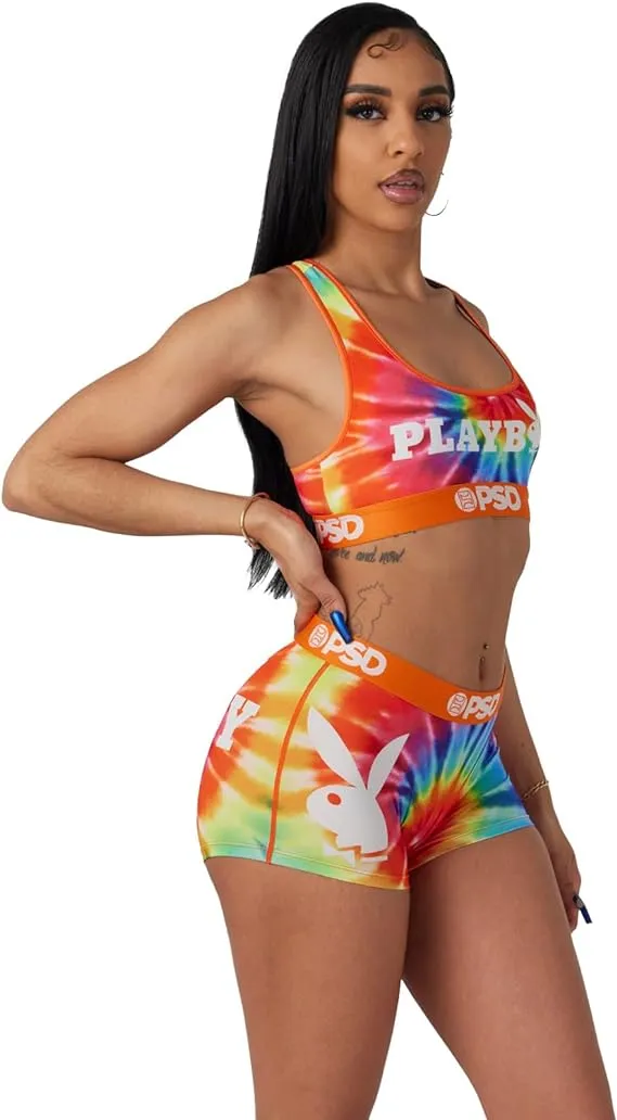 PSD Women's Playboy Rainbow Sports Bra