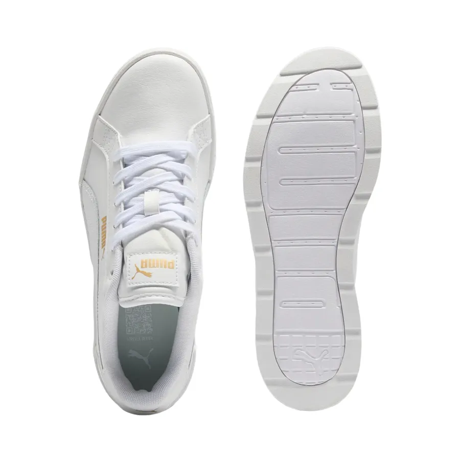 Puma scarpa sneaker da donna con rialzo Karmen Wedge 390985-07 bianco-oro