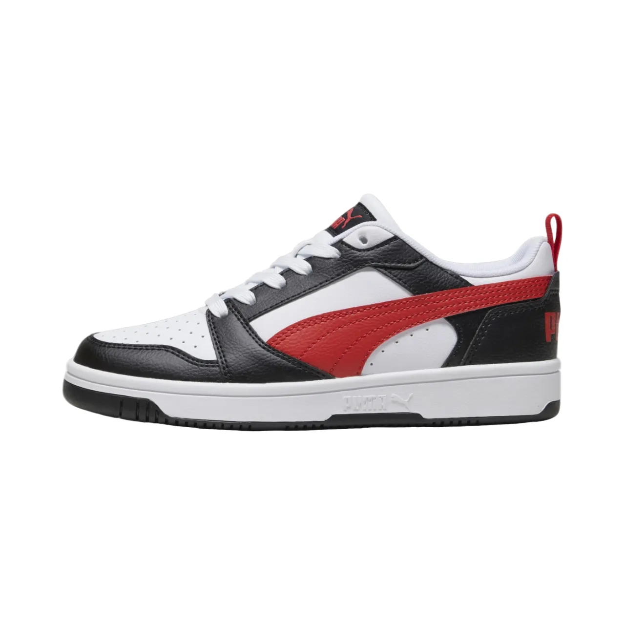 Puma scarpa sneakers da ragazzi Rebound v6 393833-04 bianco-nero-rosso