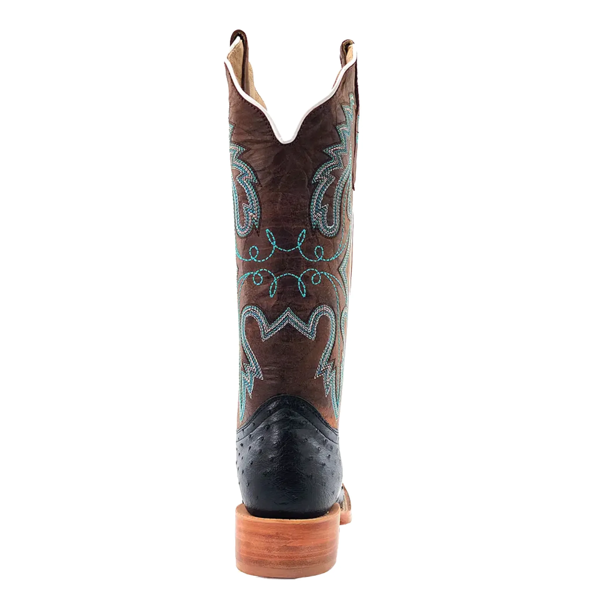 R. WATSON WOMEN'S BLACK FULL QUILL OSTRICH WESTERN BOOT - RWL4300-2