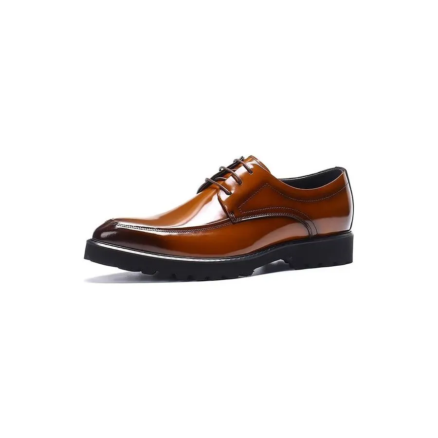 Refined Leather Lace-Up Derbies