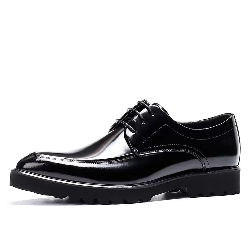 Refined Leather Lace-Up Derbies