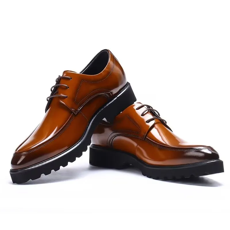 Refined Leather Lace-Up Derbies