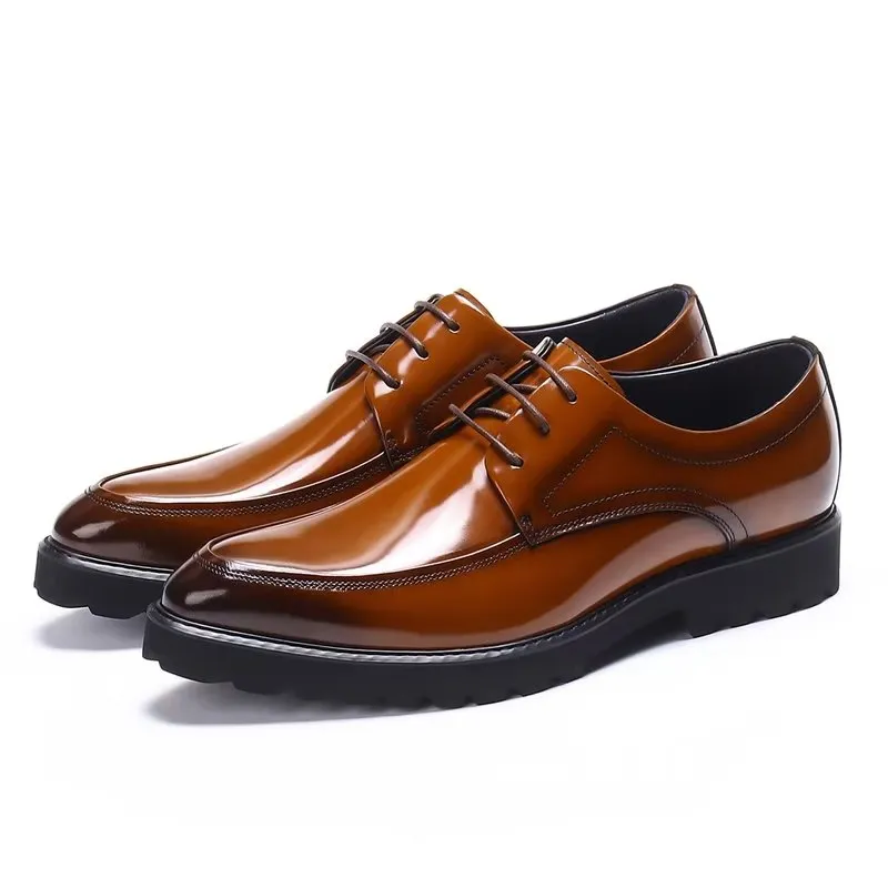 Refined Leather Lace-Up Derbies