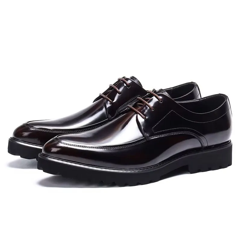 Refined Leather Lace-Up Derbies