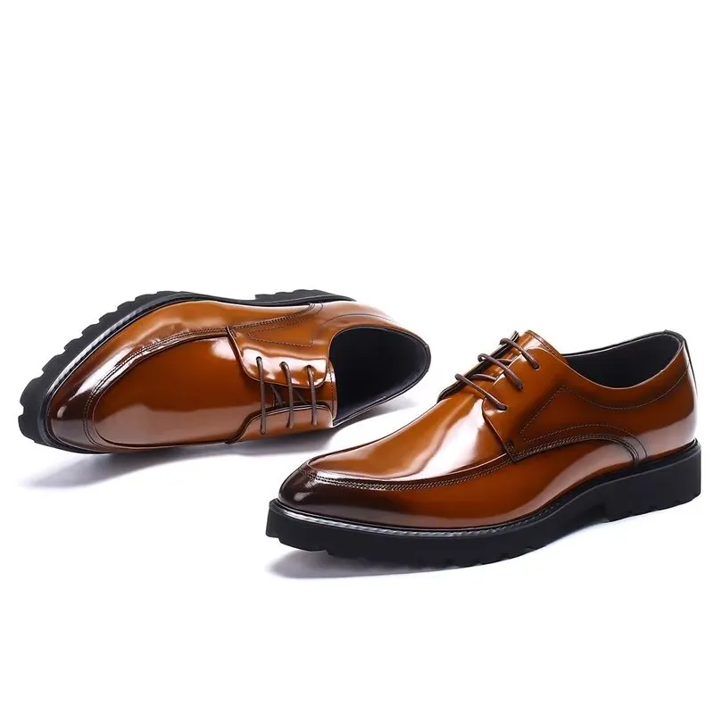 Refined Leather Lace-Up Derbies