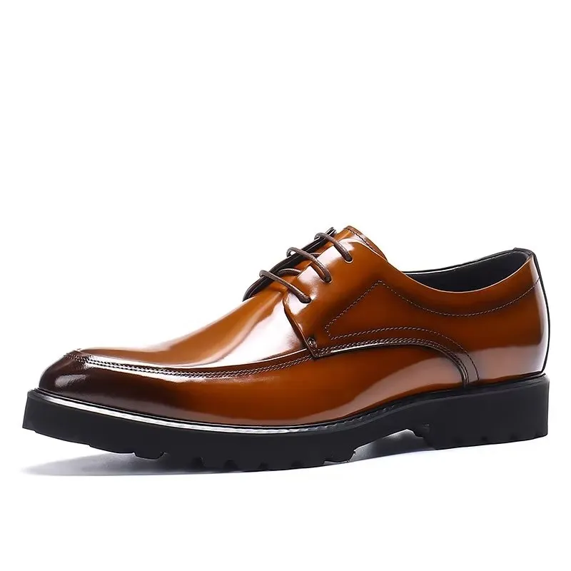 Refined Leather Lace-Up Derbies