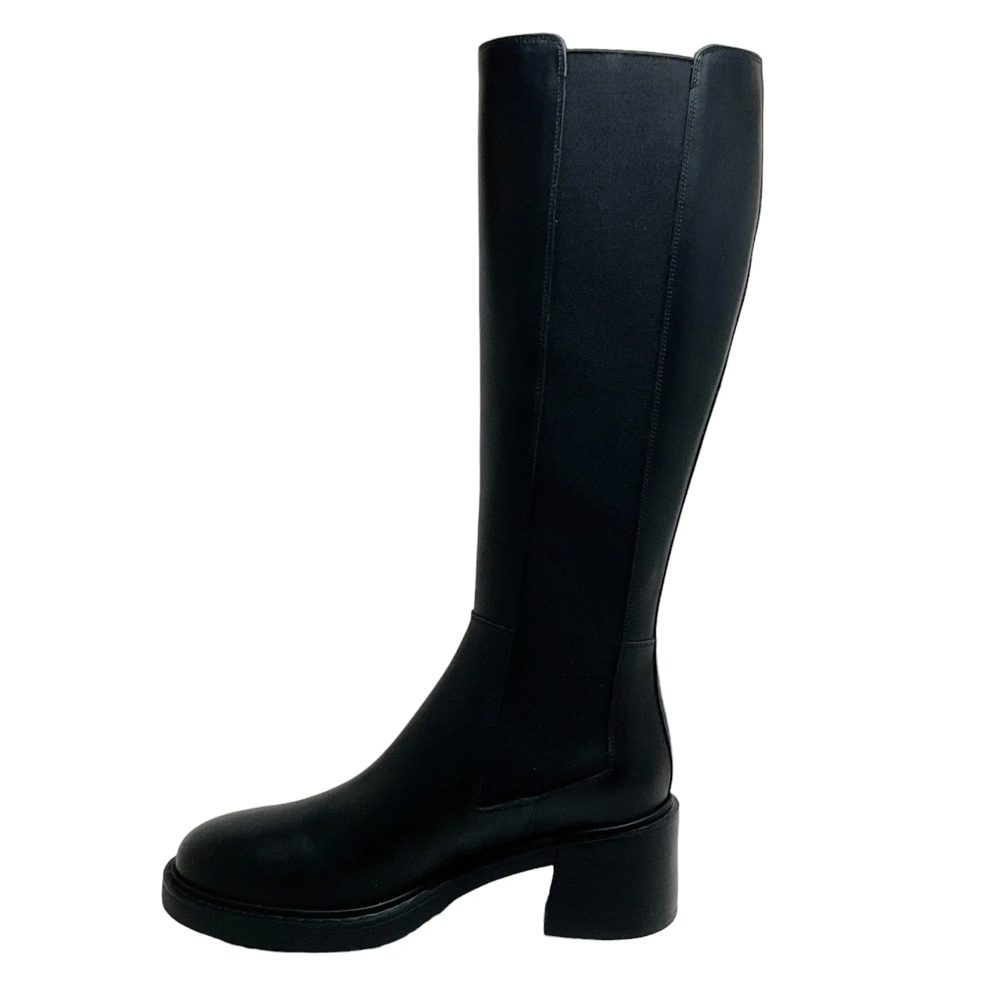 Roger Vivier Black Leather Viv' Ranger Chelsea Boots