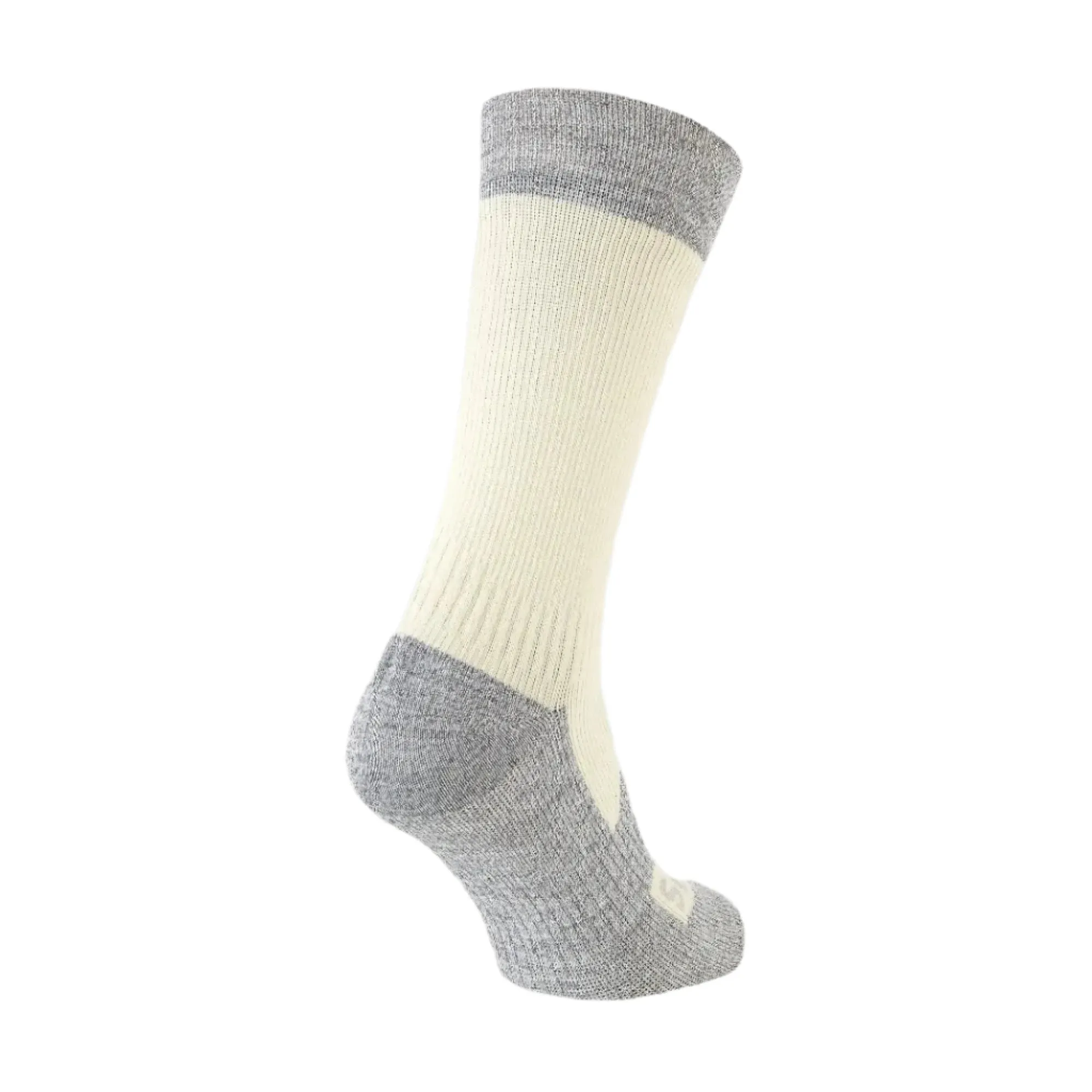 Sealskinz Raynham Waterproof Mid Length Socks - Cream/Grey Marl